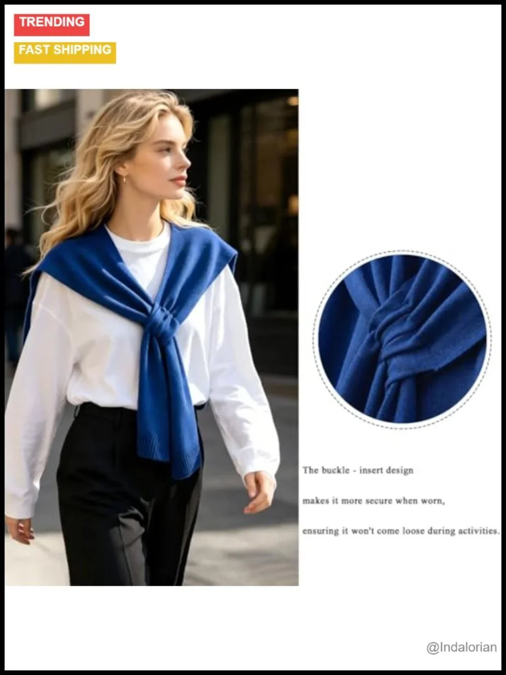 Women's Knitted Shawl - Warm Lightweight Cashmere-Soft Scarf Wrap for Travel
